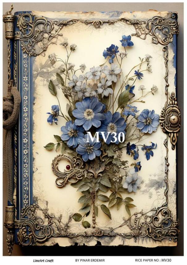 Mavi Desenli Pirinç Dekopaj Model : MV30 - 1