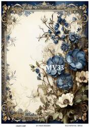 Mavi Desenli Pirinç Dekopaj Model : MV33 - Line Art