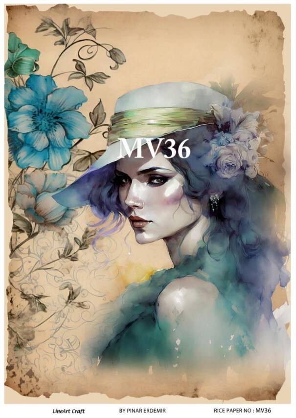 Mavi Desenli Pirinç Dekopaj Model : MV36 - 1