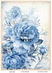 Mavi Desenli Pirinç Dekopaj Model : MV37 - Line Art