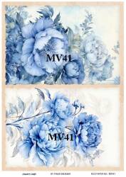 Mavi Desenli Pirinç Dekopaj Model : MV41 - Line Art
