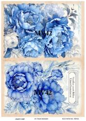 Mavi Desenli Pirinç Dekopaj Model : MV42 - Line Art