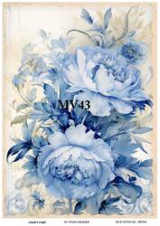 Mavi Desenli Pirinç Dekopaj Model : MV43 - Line Art