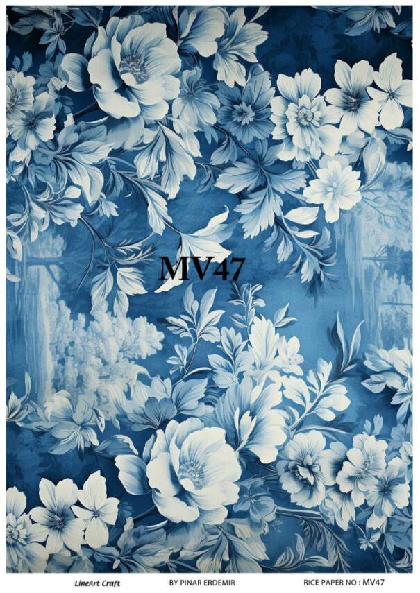Mavi Desenli Pirinç Dekopaj Model : MV47 - 1