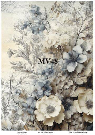 Mavi Desenli Pirinç Dekopaj Model : MV48 - 1
