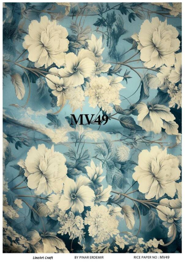 Mavi Desenli Pirinç Dekopaj Model : MV49 - 1