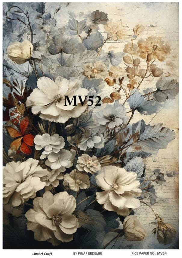 Mavi Desenli Pirinç Dekopaj Model : MV54 - 1