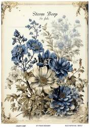 Mavi Desenli Pirinç Dekopaj Model : MV57 - Line Art