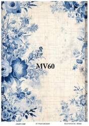 Mavi Desenli Pirinç Dekopaj Model : MV60 - Line Art