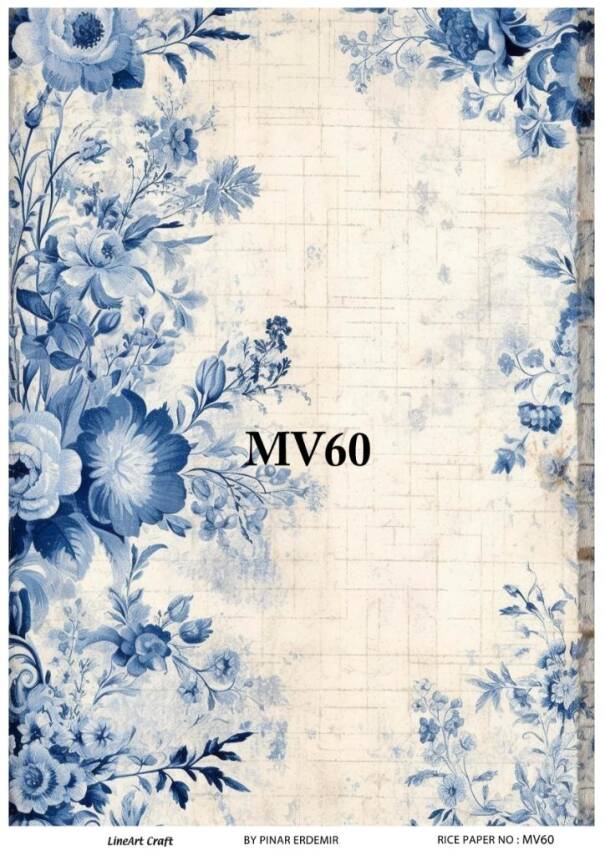 Mavi Desenli Pirinç Dekopaj Model : MV60 - 1