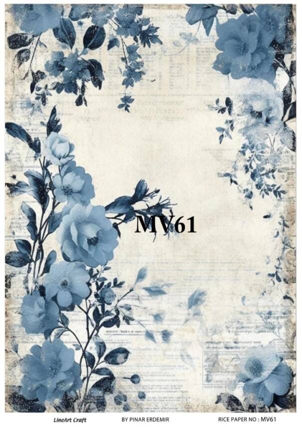 Mavi Desenli Pirinç Dekopaj Model : MV61 - 1