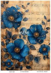 Mavi Desenli Pirinç Dekopaj Model : MVLM001 - Line Art