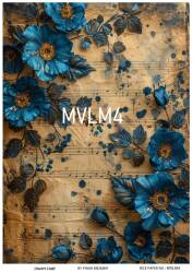 Mavi Desenli Pirinç Dekopaj Model : MVLM004 - Line Art