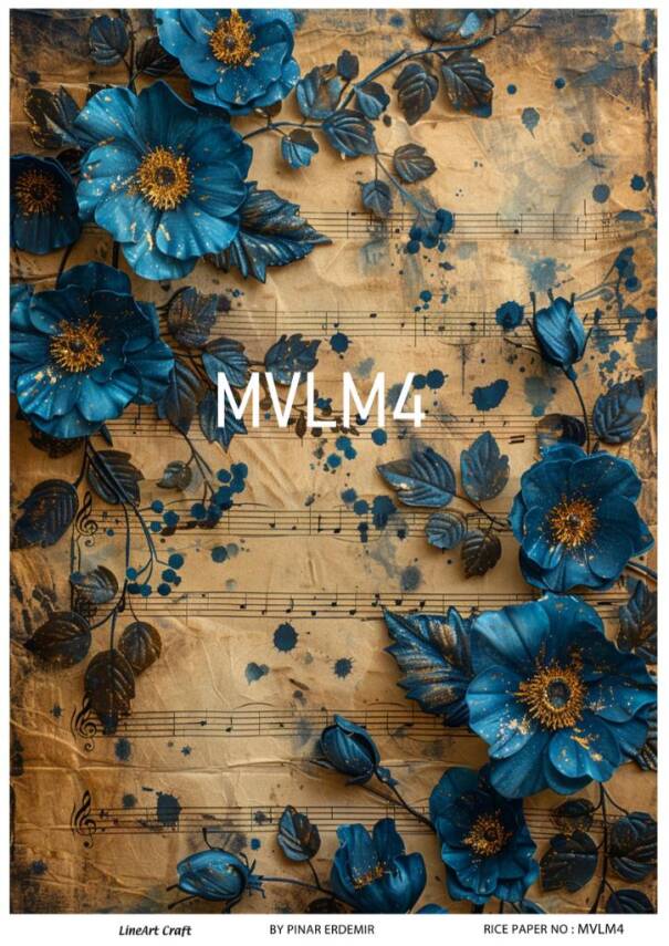 Mavi Desenli Pirinç Dekopaj Model : MVLM004 - 1