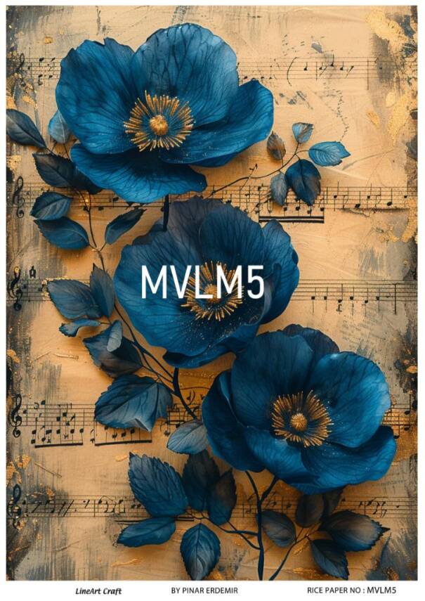 Mavi Desenli Pirinç Dekopaj Model : MVLM005 - 1