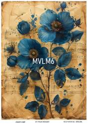 Mavi Desenli Pirinç Dekopaj Model : MVLM006 - Line Art