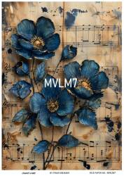 Mavi Desenli Pirinç Dekopaj Model : MVLM007 - Line Art