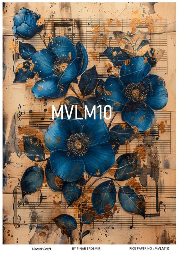 Mavi Desenli Pirinç Dekopaj Model : MVLM010 - 1