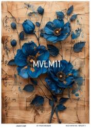 Mavi Desenli Pirinç Dekopaj Model : MVLM011 - Line Art