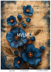 Mavi Desenli Pirinç Dekopaj Model : MVLM012 - Line Art