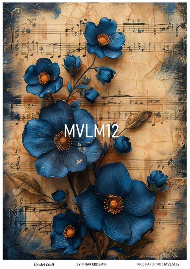 Mavi Desenli Pirinç Dekopaj Model : MVLM012 - 1