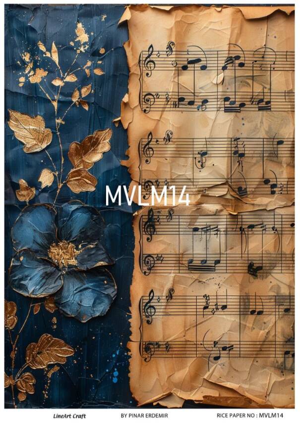 Mavi Desenli Pirinç Dekopaj Model : MVLM014 - 1