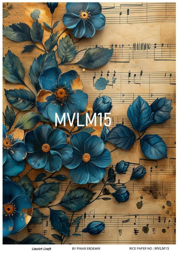 Mavi Desenli Pirinç Dekopaj Model : MVLM015 - 1