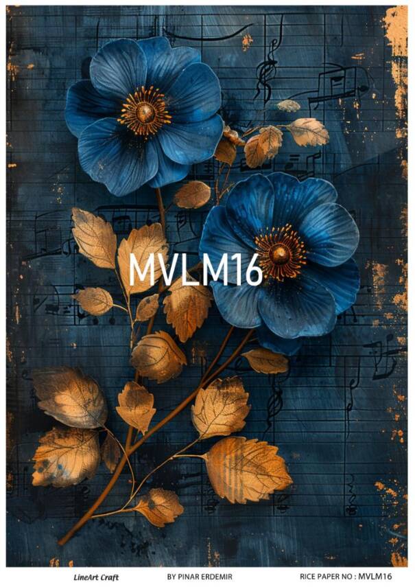 Mavi Desenli Pirinç Dekopaj Model : MVLM016 - 1