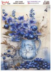 Mavi Desenli Pirinç Dekopaj Model : PT 0090 - Tual Hobi Craft İst