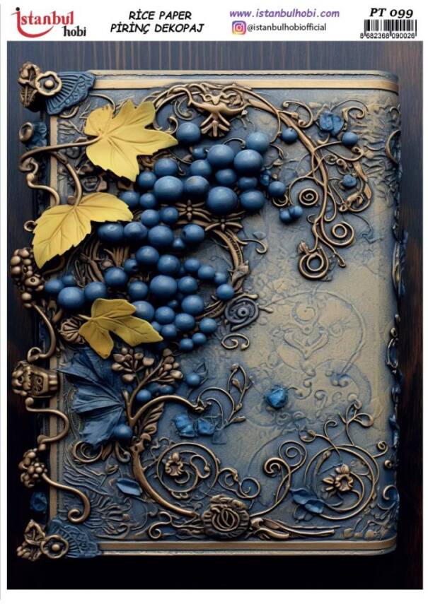 Mavi Desenli Pirinç Dekopaj Model : PT 0099 - 1