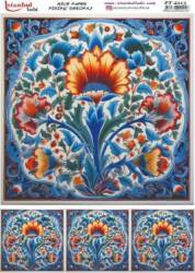 Mavi Desenli Pirinç Dekopaj Model : PT 2113 - Tual Hobi Craft İst
