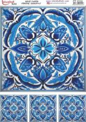 Mavi Desenli Pirinç Dekopaj Model : PT 2115 - Tual Hobi Craft İst