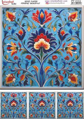 Mavi Desenli Pirinç Dekopaj Model : PT 2123 - 1