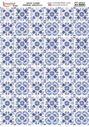 Mavi Desenli Pirinç Dekopaj Model : PT 2653 - Tual Hobi Craft İst