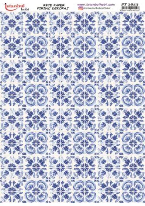 Mavi Desenli Pirinç Dekopaj Model : PT 2653 - 1