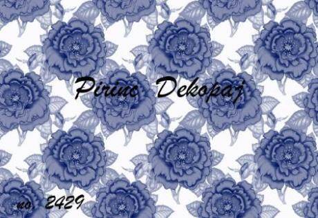 Mavi Gül Desenli Pirinç Dekopaj Model : 2429 - 1