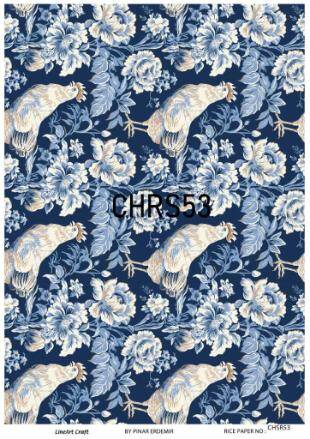 Mavi Horoz Desenli Pirinç Dekopaj Model : CHSR53 - 1