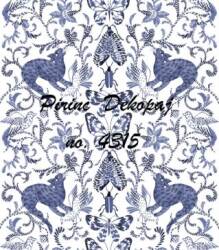 Mavi Karışık Desenli Pirinç Dekopaj Model : 4315 - Line Art