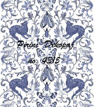 Mavi Karışık Desenli Pirinç Dekopaj Model : 4315 - 1