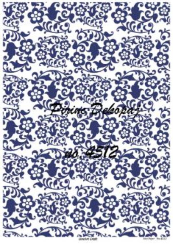 Mavi Karışık Desenli Pirinç Dekopaj Model : 4512 - 1