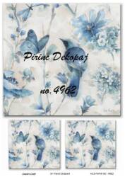 Mavi Kuş Desenli Pirinç Dekopaj Model : 4962 - Line Art