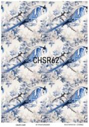 Mavi Kuş Desenli Pirinç Dekopaj Model : CHSR62 - Line Art