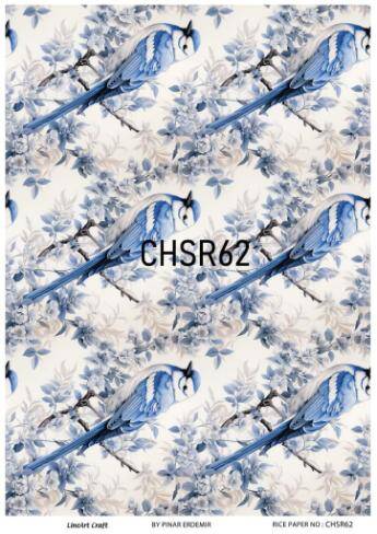 Mavi Kuş Desenli Pirinç Dekopaj Model : CHSR62 - 1