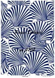 Mavi Midye Desenli Pirinç Dekopaj Model : 4702 - Line Art