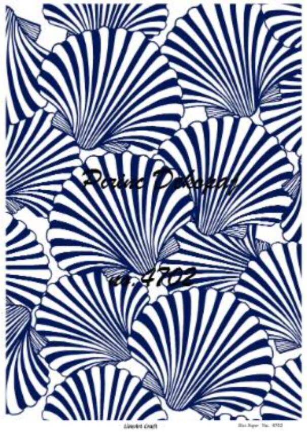 Mavi Midye Desenli Pirinç Dekopaj Model : 4702 - 1