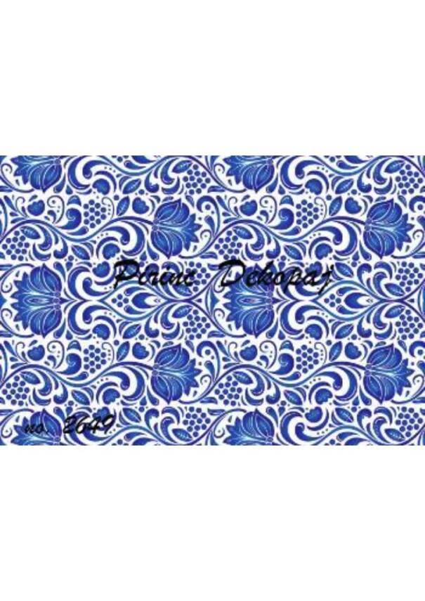 Mavi Motifli Pirinç Dekopaj Model : 2649 - 1