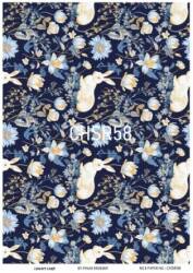 Mavi Tavşan Desenli Pirinç Dekopaj Model : CHSR58 - Line Art