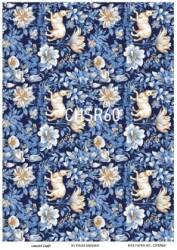 Mavi Tavşan Desenli Pirinç Dekopaj Model : CHSR60 - Line Art