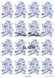 Mavi Tavuzkuşu Desenli Pirinç Dekopaj Model : 4514 - Line Art