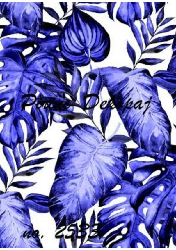 Mavi Yaprak Desenli Pirinç Dekopaj Model : 2533 - 1